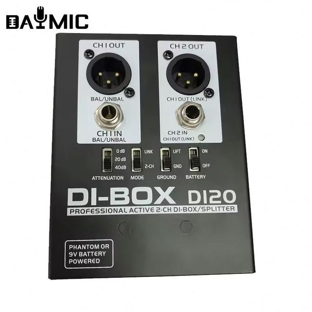 Factory Professional Active 2 Channel Splitter DI BOX Convert