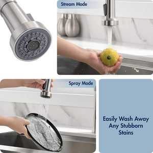 <span class=keywords><strong>Robinet</strong></span> moderne Leelongs Pulvérisateur à tirette Mitigeur en acier inoxydable Mélangeur d'eau chaude-froide à ressort en laiton <span class=keywords><strong>Robinet</strong></span> d'évier <span class=keywords><strong>de</strong></span> cuisine - Product Image 6