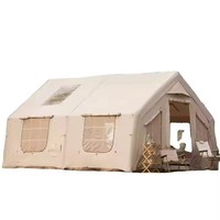 Famille Camping en plein air tente Portable étanche une chambre gonflable maison aluminium pôle Oxford tissu Structure automatique