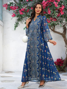 Abito Formale Indiano Pakistano in Seta Blu per Donna, Lehenga Choli Semi-Cucito per Feste - Product Image 4