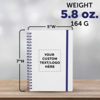 Cuaderno Espiral Personalizado con Banda Elástica, Papel Reciclado, Bloc de Notas con Líneas, Ecológico, Impresión de Logotipo Personalizado, Fabricante, Venta al Por Mayor