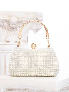 Dropshipping Shopify moda perla bolsos de noche estilo único celebridad embrague bolsos de hombro a granel al por mayor stock listo - Product Image 4