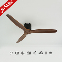 1stshine 52 Zoll Deckenventilator mit Massivholzflügeln, Fernbedienung, Effizienter Qualitätssicherung, Großhandel, Premium DC-Motor