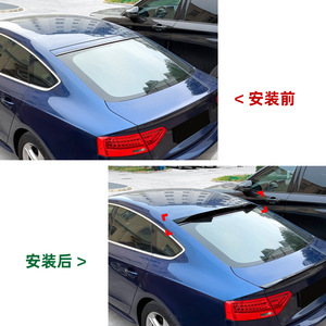 Audi A5 8T Sportback Rear Spoiler Piano Black Carbon Fiber Texture Ducktail Trunk <b>Wing</b> 2007-2016 - Product Image 4