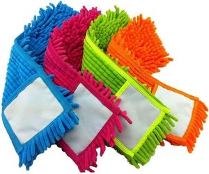 Super Absorbent Wet & <b>Dry</b> Microfiber Flat <b>Mop</b> Replacement Parts Telescopic Chenille <b>Mop</b> Head for Industrial Cleaning - Product Image 3