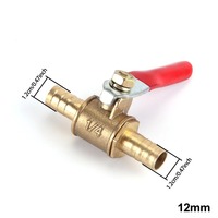Robinet à boisseau sphérique en laiton 1/4, raccord cannelé pour tuyau 6mm 8mm 10mm 12mm, pour eau, huile, air, gaz, ligne de carburant, raccord de coupure, raccords de tuyauterie