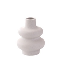 Vase à fleurs en céramique fait main, moderne, minimaliste et élégant, en forme de gourde, finition mate, pour la décoration intérieure, vente en gros, articles de présentation pour gîtes.