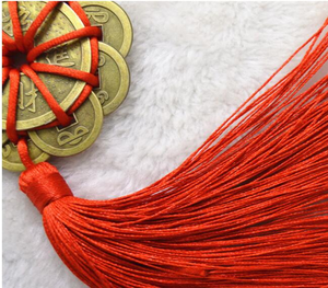 Suerte encanto antiguo <span class=keywords><strong>CHING</strong></span> monedas prosperidad fortuna a casa decoración de coche rojo nudo chino FENG SHUI conjunto - Product Image 4