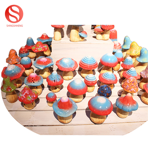Custom Smiling Face Expression Large Garden Porcelain Ornament for Ceramic Mushroom <strong>Spring</strong> <strong>Decoration</strong> - Product Image 5