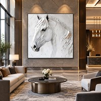 Peinture à l'huile sur toile de cheval peinte à la main sur mesure, art mural moderne pour salon, chambre à coucher, décoration d'hôtel