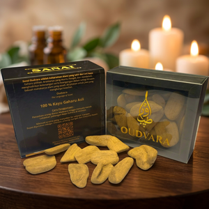 Oudvara Sanai Al-Namir Super Grade Agarwood 100g, un madera de oud de grado superior, de aroma distinguido y cálido, valorada para rituales de incienso. - Product Image 3