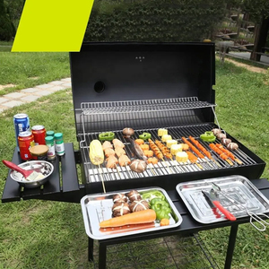 Vente en gros Barbecue à chariot carré portable Barbecue à charbon Barbecue à gaz Barbecue à charbon d'extérieur - Product Image 3