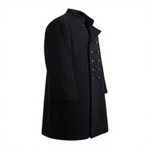 <b>Men's</b> Double Breasted <b>Waterproof</b> Woolen Reversible Overcoat <b>Long</b> <b>Coat</b> Formal Church Clergy Robe Custom - Product Image 3