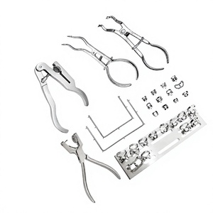 Kit d'instruments dentaires ergonomiques en caoutchouc certifiés CE BK Industrie Silver, comprenant des poinçons Ainsworth, des forceps Brewer et des pinces Ivory - Product Image 1