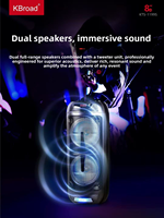 Enceintes Subwoofer sans Fil pour Fêtes avec Éclairage LED RGB, Alimentation USB/AUX, Enceintes Actives