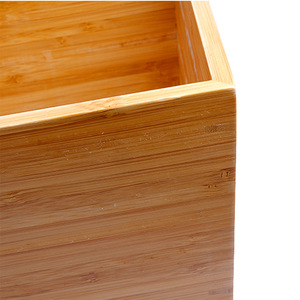 Cuvette de toilette carrée, sans couvercle, minimaliste, pour hôtel, avec logo, et bac de rangement de style japonais, en bambou. - Product Image 3