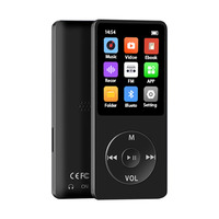 Lecteur MP3 MP4 portable de 1,8 pouce, prend en charge les cartes TF, lecture de musique, radio FM, lecteur de livres électroniques, enregistreur, haut-parleur intégré
