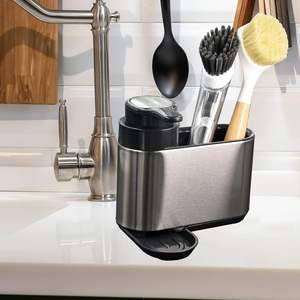 Stainless Steel <b>Kitchen</b> <b>Sink</b> Organizer <b>Sink</b> <b>Caddy</b> <b>Kitchen</b> Soap Dispenser <b>Caddy</b> - Product Image 4