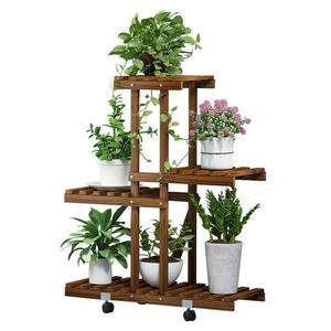 Floor-standing balcony flower pot <b>stand</b>, multi-tiered indoor flower rack, wooden flower <b>stand</b> for small spaces, living room - Product Image 5