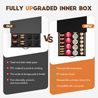 Organisateur de station de café pour cuisine, bureau, hôtel, café, bar – Tiroir de rangement pour capsules, étagère peu encombrante, support pour dosettes