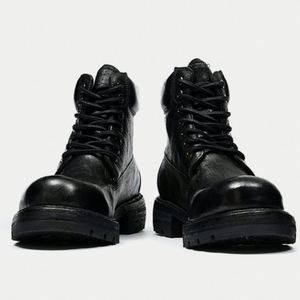 Nouveaux mocassins à semelle épaisse pour hommes, en cuir véritable, confortables et respirants, chaussures en cuir une pièce décontractées, chaussures tendance pour hommes - Product Image 6