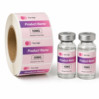 Étiquettes en vinyle imperméables personnalisées, étiquettes pour petits flacons en verre de laboratoire, autocollants pour flacons de 3 ml, 5 ml, 10 ml, impression personnalisée OEM