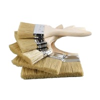 Ensemble de pinceaux professionnels industriels anti-chute de poils, en poils naturels, pour peinture murale à l'huile et au latex, en gros