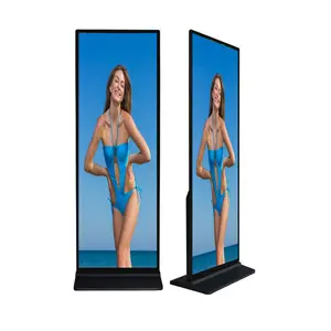 AIMV Hot selling 70" 75 inch Full Screen Vertical Kiosk Digital Signage and Display Floor Standing Indoor Advertising Screen OSK