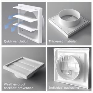 La fenêtre carrée en ABS couvre la sortie d'air du nouveau système de ventilation pour l'évent d'échappement de la climatisation centrale - Product Image 5