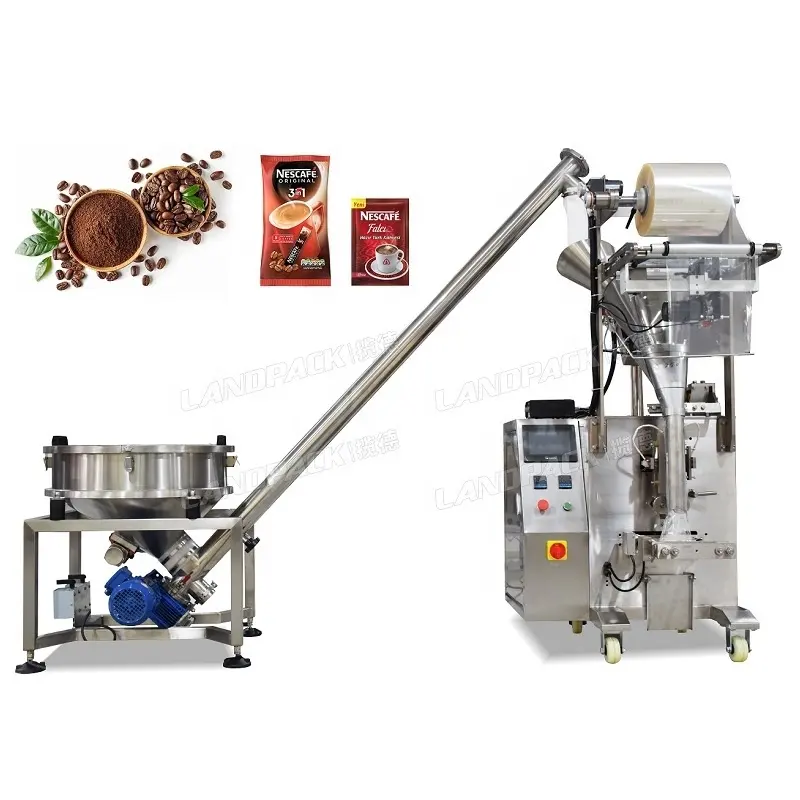 Petite machine d'emballage verticale de poudre de curcuma de café goutte à goutte instantanée de repas de maïs