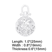 ASJEWELRY Plaqué Or Souhaitant Boules Creux Coeur Harmonie Carillon Ange Bola Collier Pendentifs pour Grossesse 2506 Pdtb407