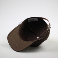 Casquette Snapback en Coton Marron à Visière Plate Style Hip-Hop et Mode avec Boucle Métallique Brodée en Chaîne Verrouillée pour Sports et Activités de Plein Air