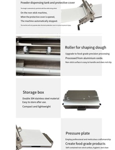 Efficiente Sfogliatrice Manuale Pieghevole per Pizza, Macchina Portatile Mini per Sfogliare Croissant per Panetterie - Product Image 5