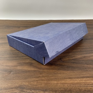Matte Speckled Blue Corrugated Mailer Boxes, Custom Logo Printed Aircraft <b>Box</b> for Boutique <b>Gift</b> Packaging - Product Image 2
