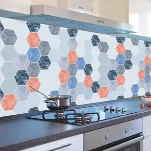 タイルステッカー無料サンプル装飾3D耐油キッチン壁