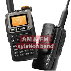 TSSD UV-K6 double bande portable portable AM FM Radio bidirectionnelle sans fil DTMF talkie-walkie longue distance avec météo et lumière NOAA