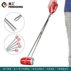 Penggong Stainless Steel Serrated Trash Tongs Heavy Duty Curved And Straight For Seafood Tools - Product Image 5
