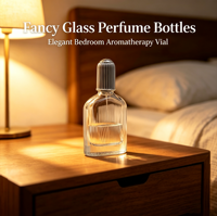 Flacon de parfum miniature en verre de 25 ml avec bouchon argenté, flacon de parfum vide fantaisie, vente en gros en vrac, étiquette privée, directement de l'usine