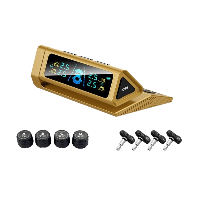 New JYS S10 Universal Car Tire Pressure Monitor TPMS with External Wireless Solar Sensor 5V 1Y Warranty 3 in CN;GUA