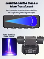 Mini 36W DJ Party Stage Lights 2-Arm Lyre Beam RGBW Bee Eye Moving Head DMX LED Mobile Disco pour Discothèques et Bars