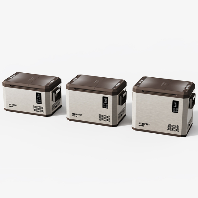 IRON-38/48/58 Dual Zone Cooler Mini Capacity 12V Dual Use Freezer Electric Compressor Fridge Portable Camping Car Refrigerator