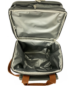 Sac isotherme de pique-nique grande capacité pour 2 personnes avec compartiment pour bouteille et housse de pique-nique, idéal pour l'école et les sorties. - Product Image 5