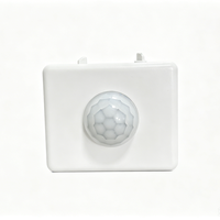 SanJin IP44 Detektor Inframerah Terpasang Di Dinding Sensor Gerak PIR JB109 Sudut Pandang 180 Deteksi Maks 1200W Lux & Waktu Dapat Disesuaikan