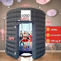 360 Inflatable Photo Booth 118/148/158 Inch LED Berubah Warna Logo Kustom Buatan China Pernikahan Pesta Fotografi