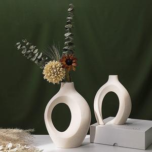 Huis Indoor Pot Moderne Hars Bloem Vaas Nordic Bloempot Boho Donut Vazen Voor Tafel Middelpunt Woonkamer Decoratie - Product Image 2