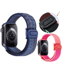 Bracelet en nylon extensible à réglage libre pour bracelets de montres intelligentes Bracelet en nylon pour Apple Watch Series Ultra 9 8 7 6 5 4