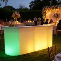 Bar mobile solaire LED moderne, comptoir de bar de discothèque, station de bar portable pour événements, bars pour discothèques, salon de fête en plein air