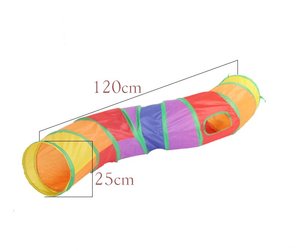 공을 가진 고양이 터널 텐트 애완 동물 터널 외부 대화 형 접이식 고양이 장난감 - Product Image 4
