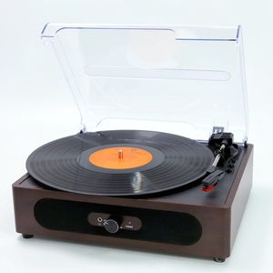 <span class=keywords><strong>Lecteur</strong></span> de disques vinyles en bois, <span class=keywords><strong>prix</strong></span> de gros d'usine, support de faible MOQ, <span class=keywords><strong>lecteur</strong></span> de musique LP domestique, intégré avec 2 haut-parleurs, phonographe - Product Image 1