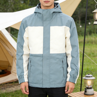 Veste de randonnée d'automne pour hommes, imperméable, coupe-vent, veste softshell d'extérieur avec capuche réglable et fermeture éclair pour adultes